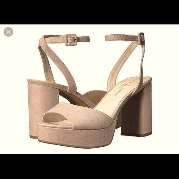 Chinese Laundry Women's Theresa Platform Sandal size 11 Micro suede Dark Nude - Picture 1 of 6